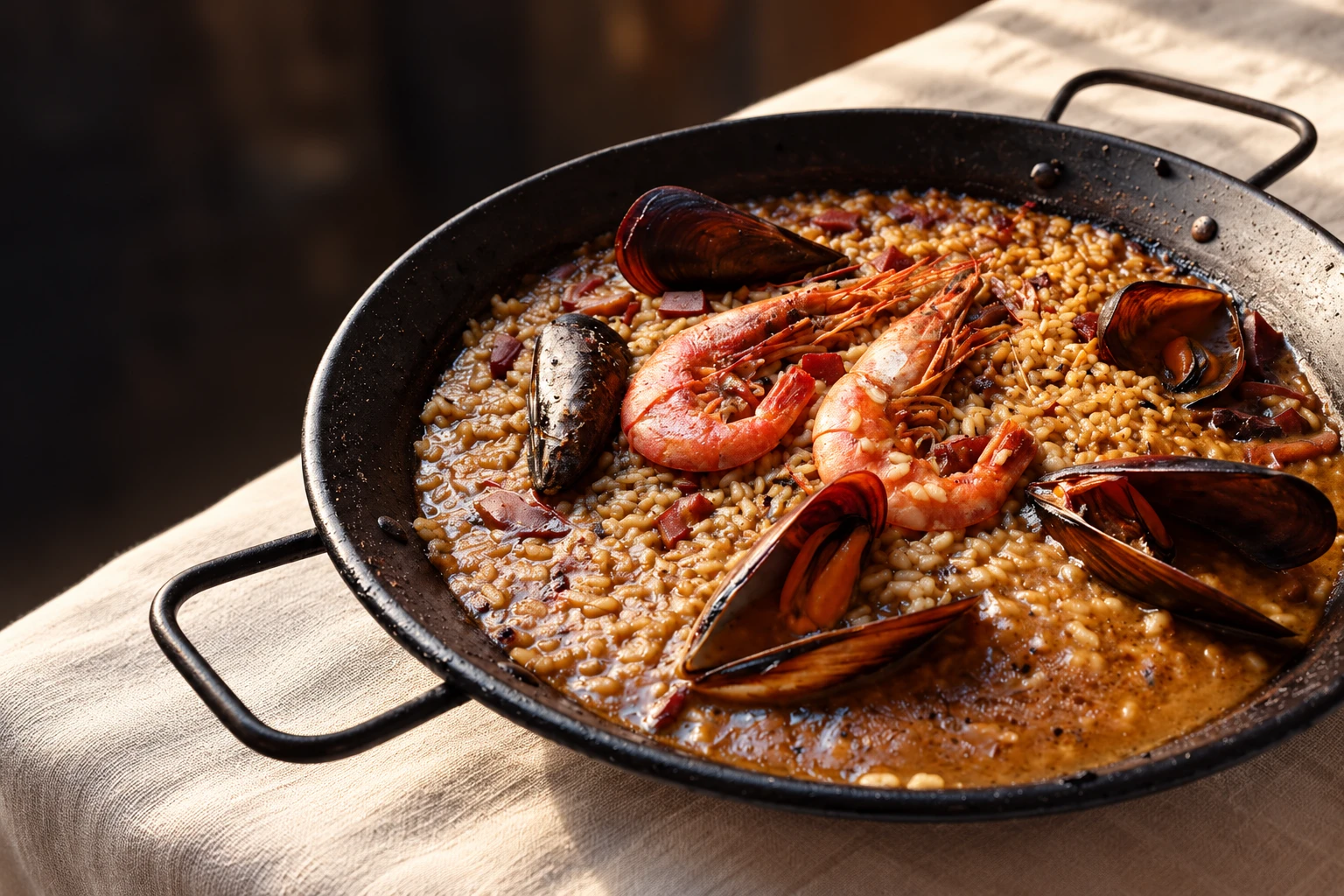 Paella de marisc de Tarannà